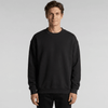 Custom Made Crew 5150 sweatshirt in Black, on-model, front view, 500 GSM 100% cotton French terry, Empulse custom branding