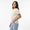 Custom Women's Classic Minus Tee 4079 in Bone — relaxed fit, front view