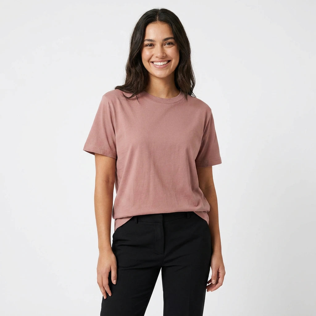 Custom Women's Classic Minus Tee 4079 in Pink, front view