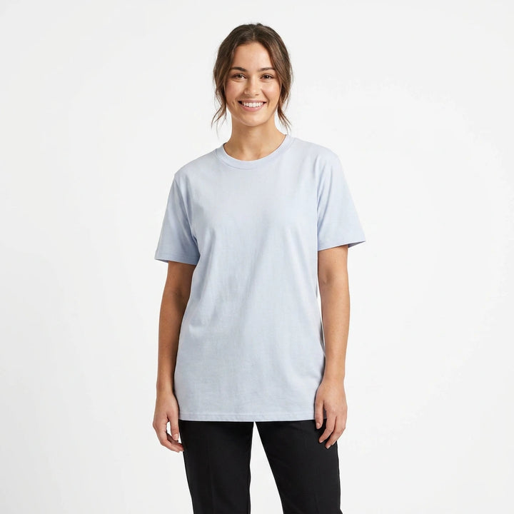 Custom Women's Classic Minus Tee 4079 in Powder, front view