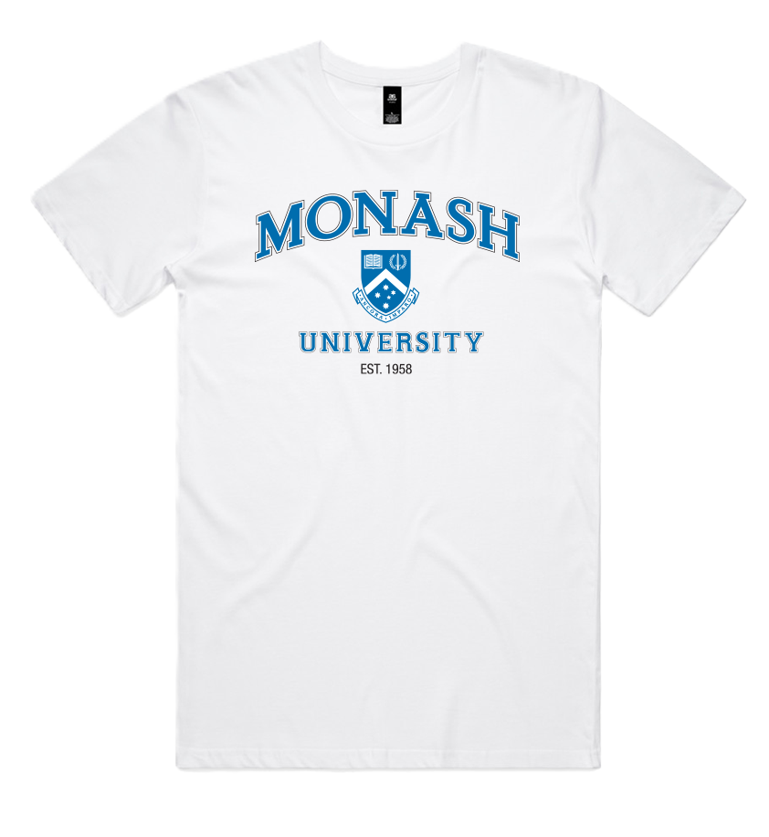 Monash University Custom White Tee