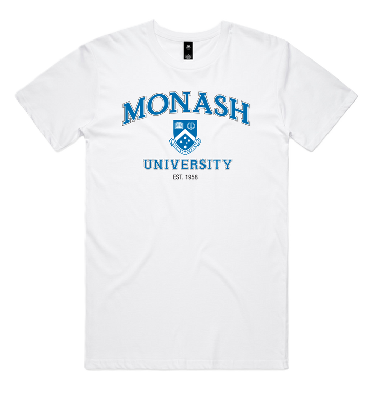 Monash University Custom White Tee