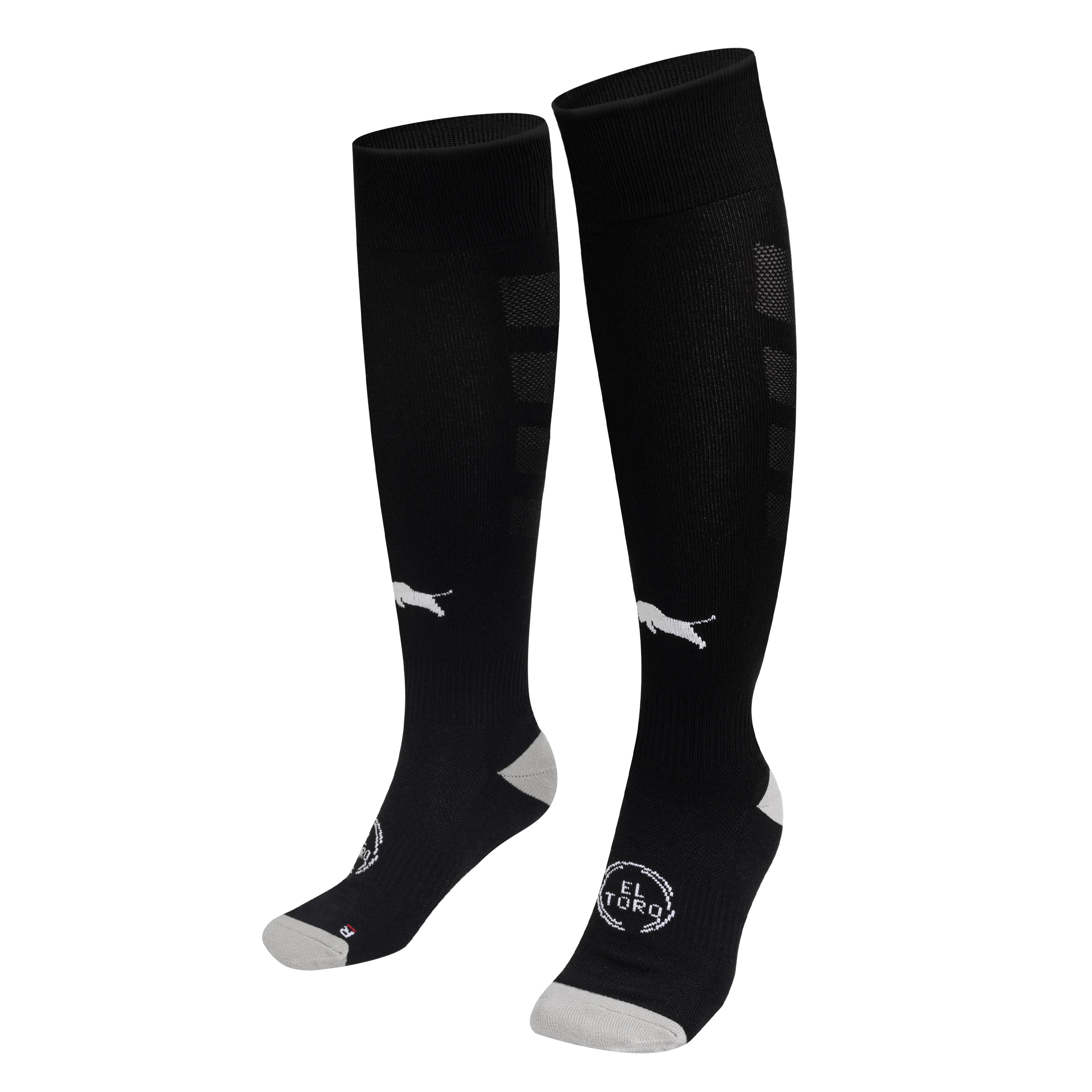 Empulse El Toro Compression Socks Black with a logo on a white background