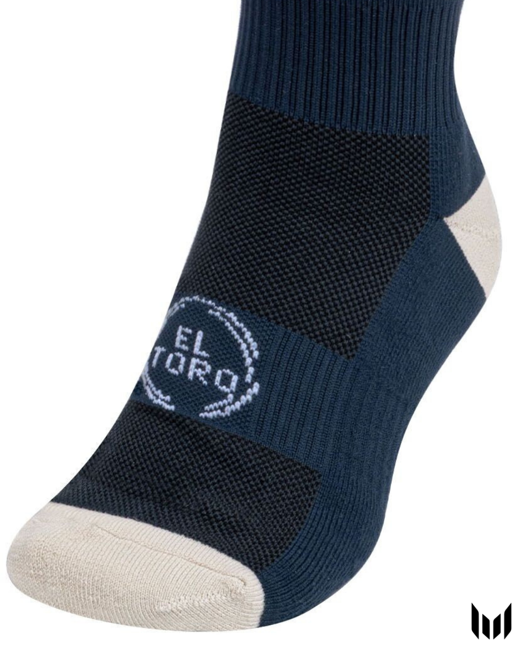 Empulse knee high socks in navy, showing toe and ankle area