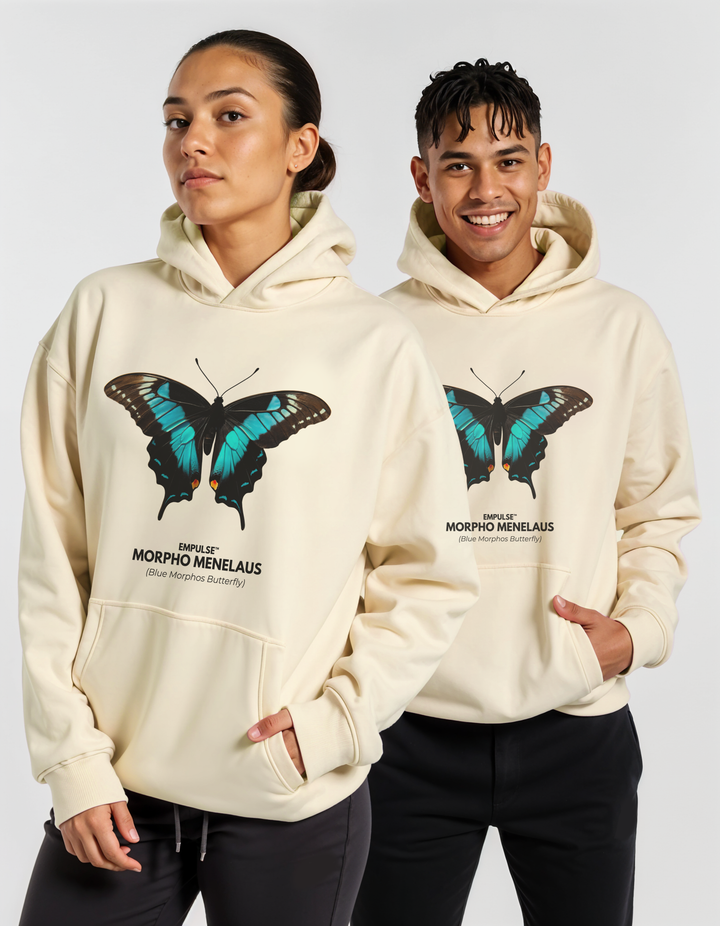 Empulse™ DNA Oversized Hoodie - Butter Product Mockup 1 - Women and Men