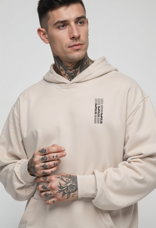 Empulse™ DNA Oversized Hoodie - Ecru - Product 1