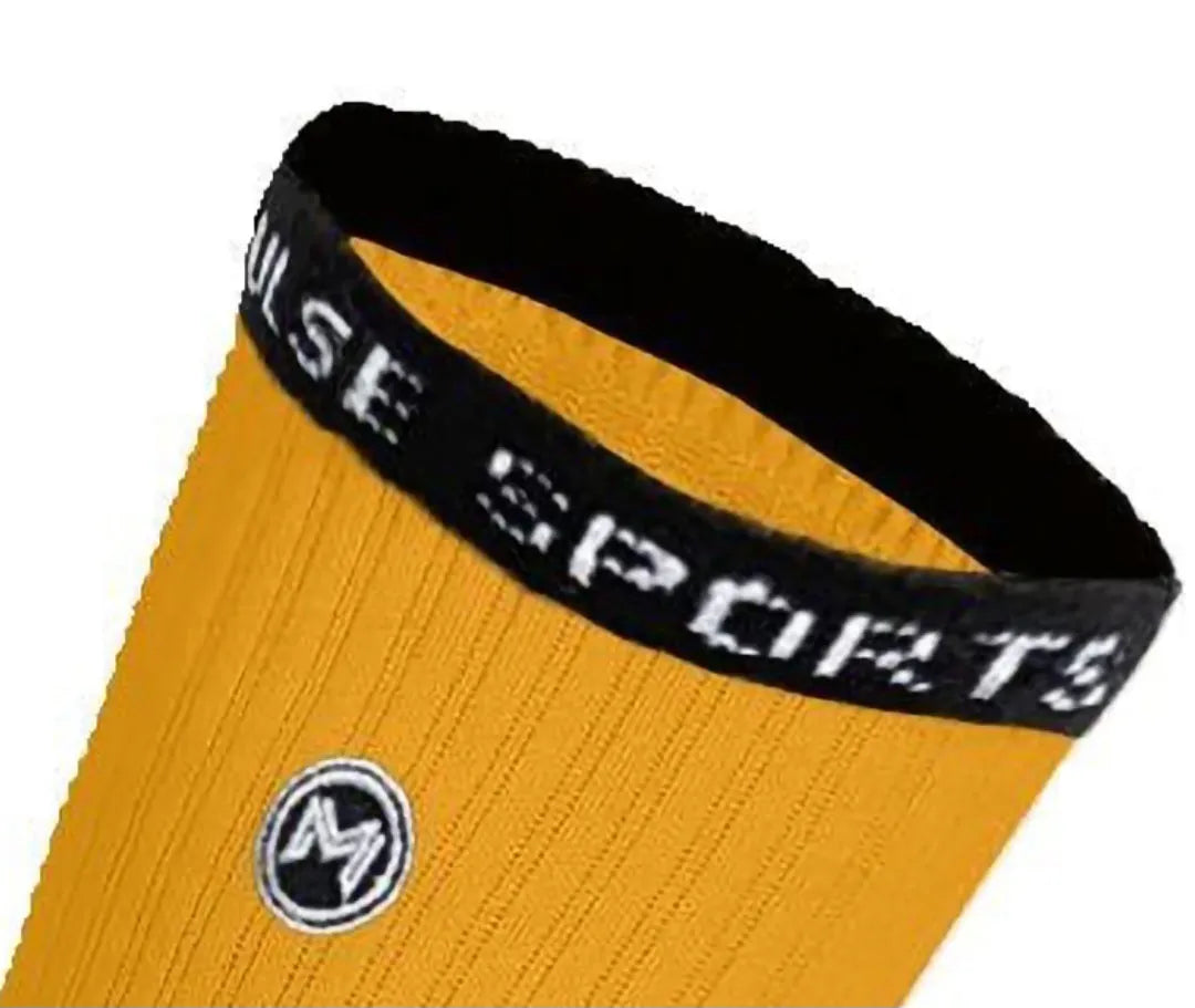 Detailed view of SportsGrip Pro sock cuff with bold EMPULSE SPORTS branding