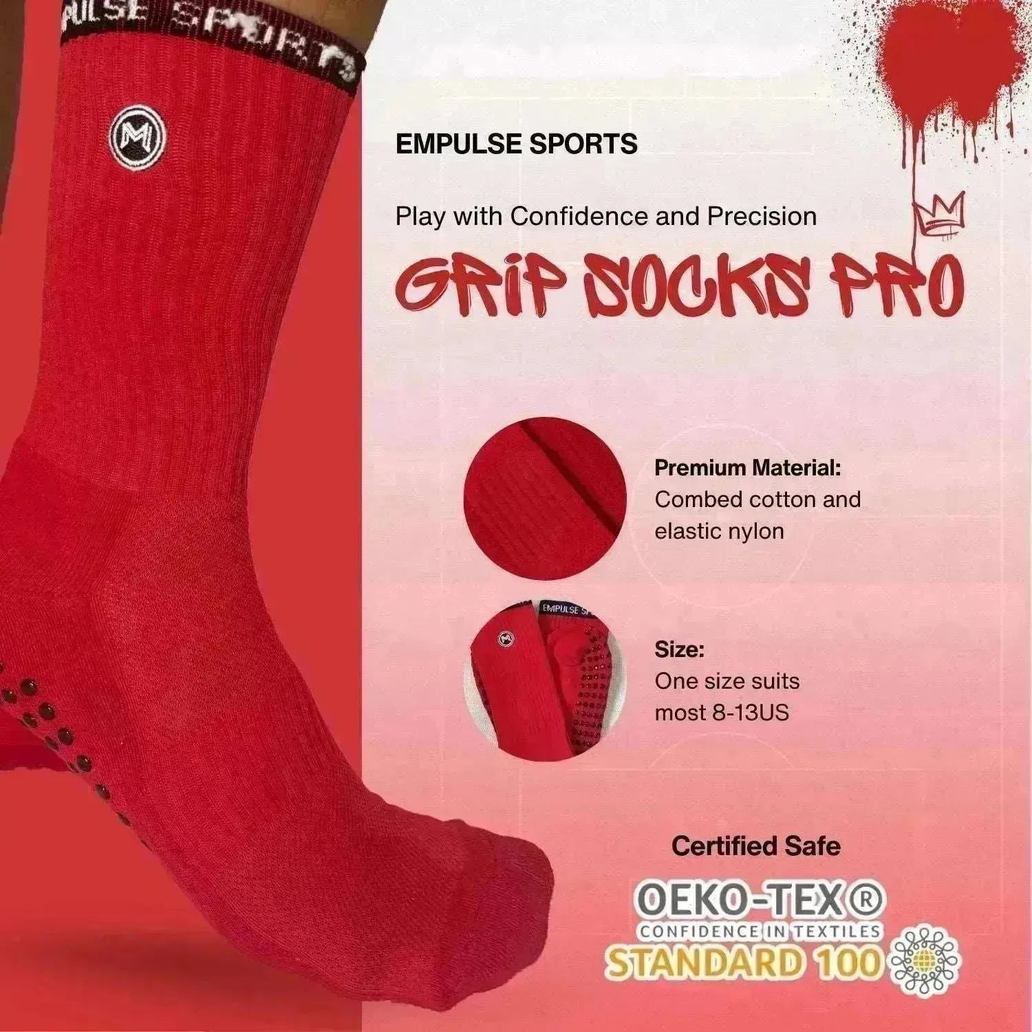 Grip Socks Pro Blazing Red - Empulse