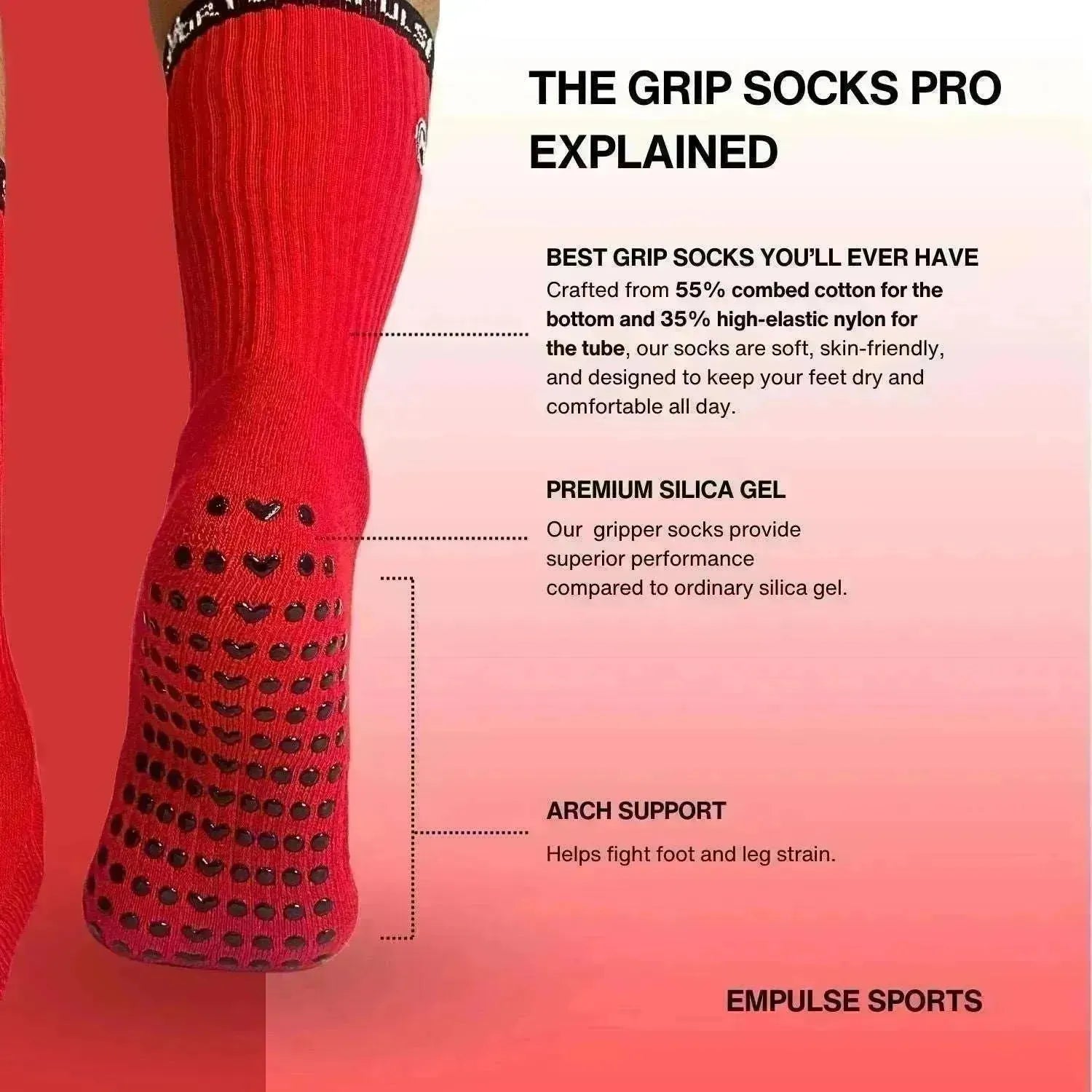 Grip Socks Pro Blazing Red - Empulse