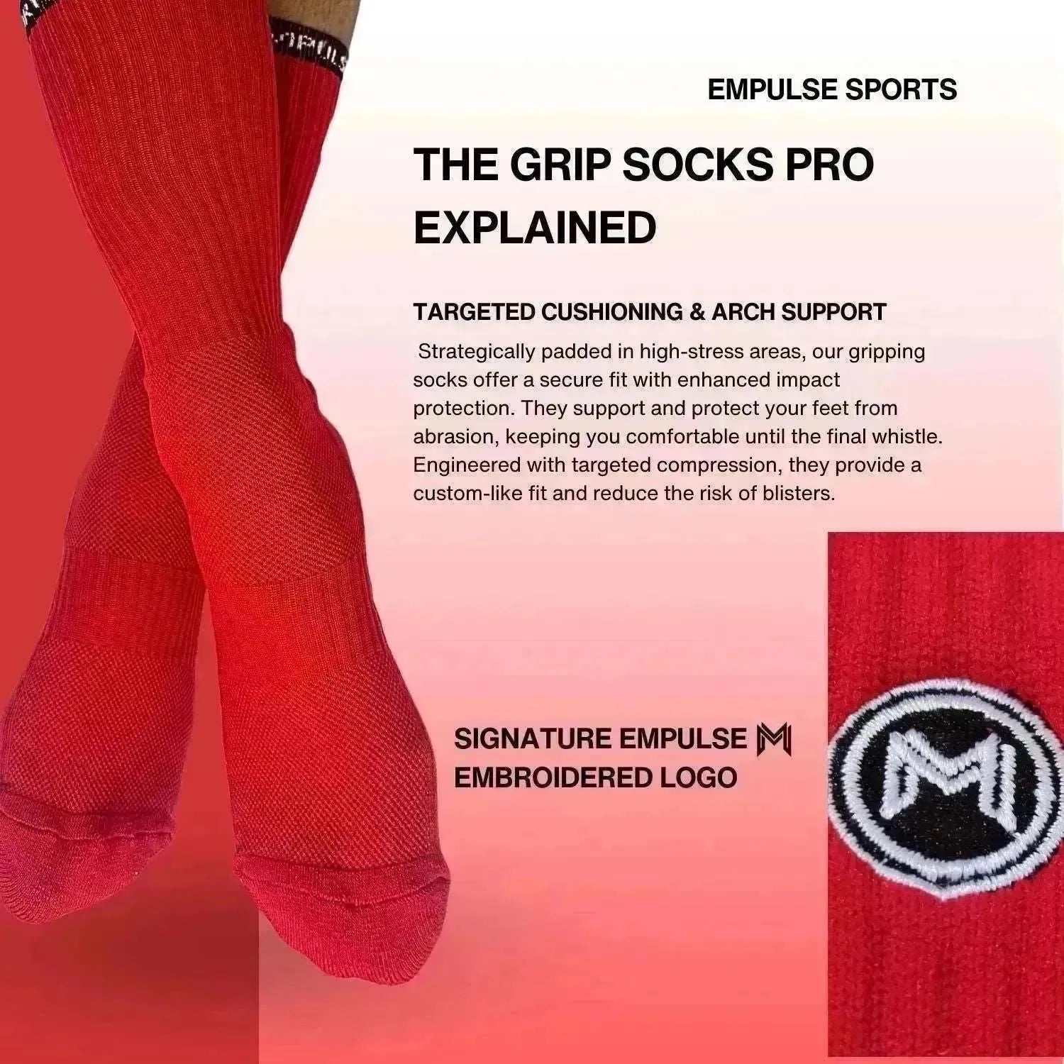 Grip Socks Pro Blazing Red - Empulse