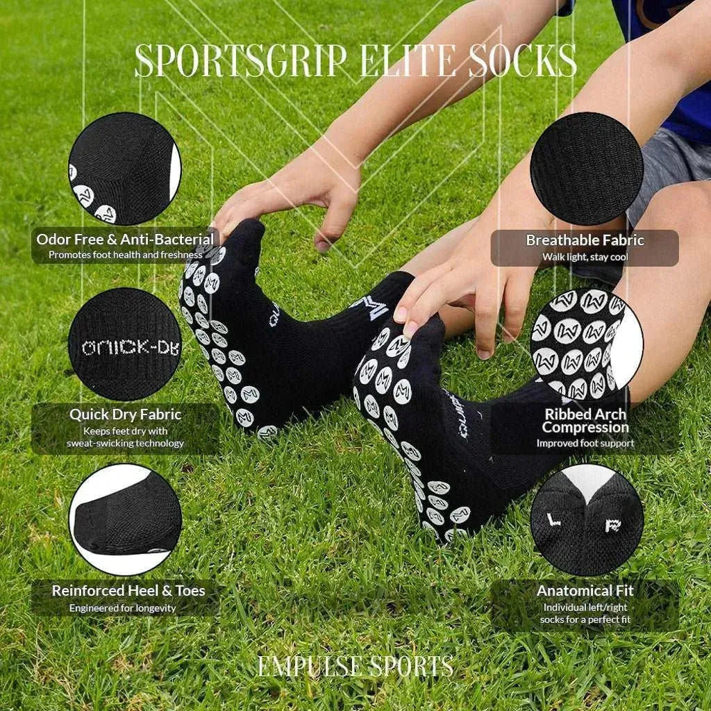 Grip Socks Elite US 3-6Y Black - Empulse