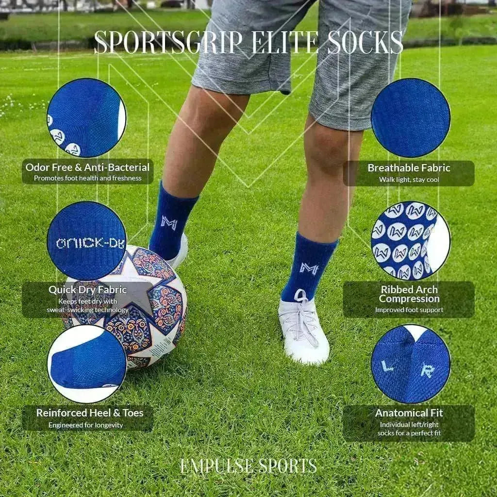 Grip Socks Elite US 3-6Y Blue - Empulse