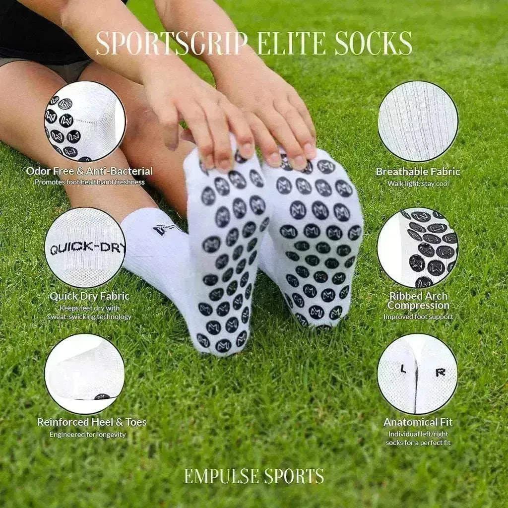Grip Socks Elite US 3-6Y White - Empulse