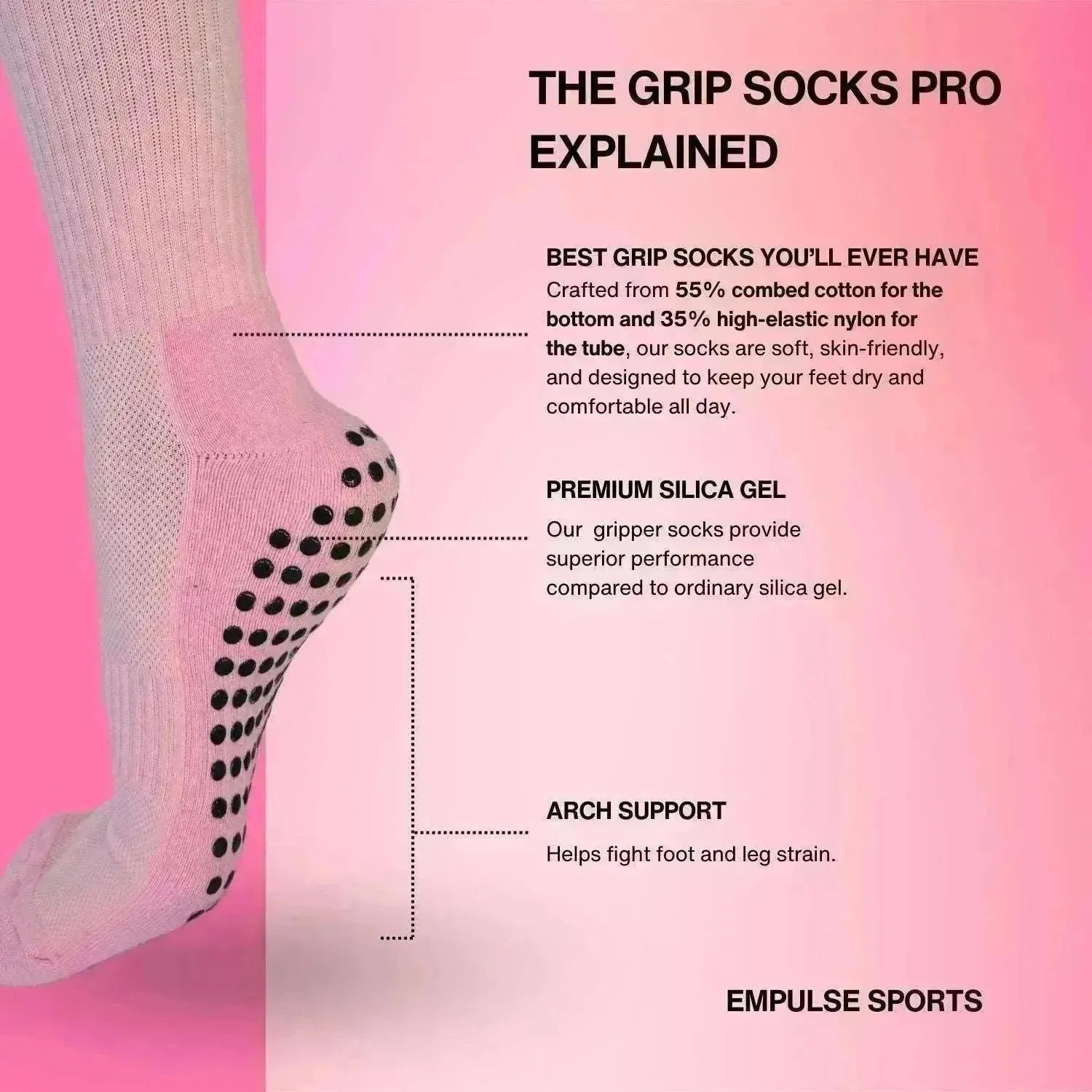 Grip Socks Pro Pink - Empulse