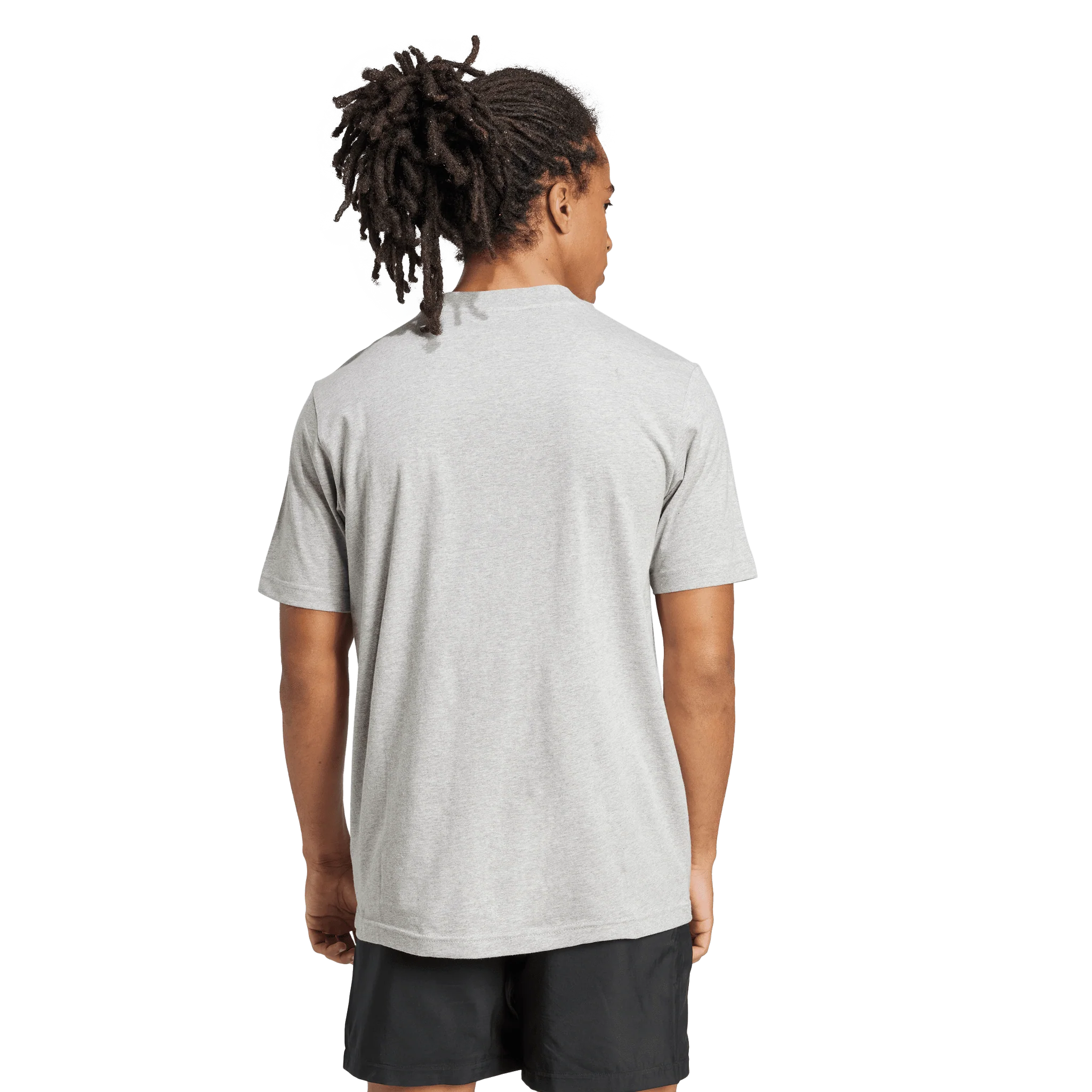 Adidas Grey Tshirt Mens Cotton Essentials