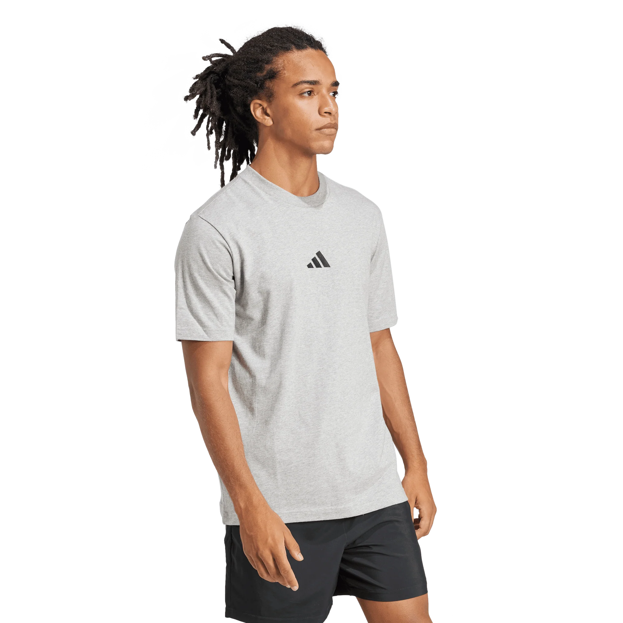 Adidas Grey Tshirt Mens Cotton Essentials
