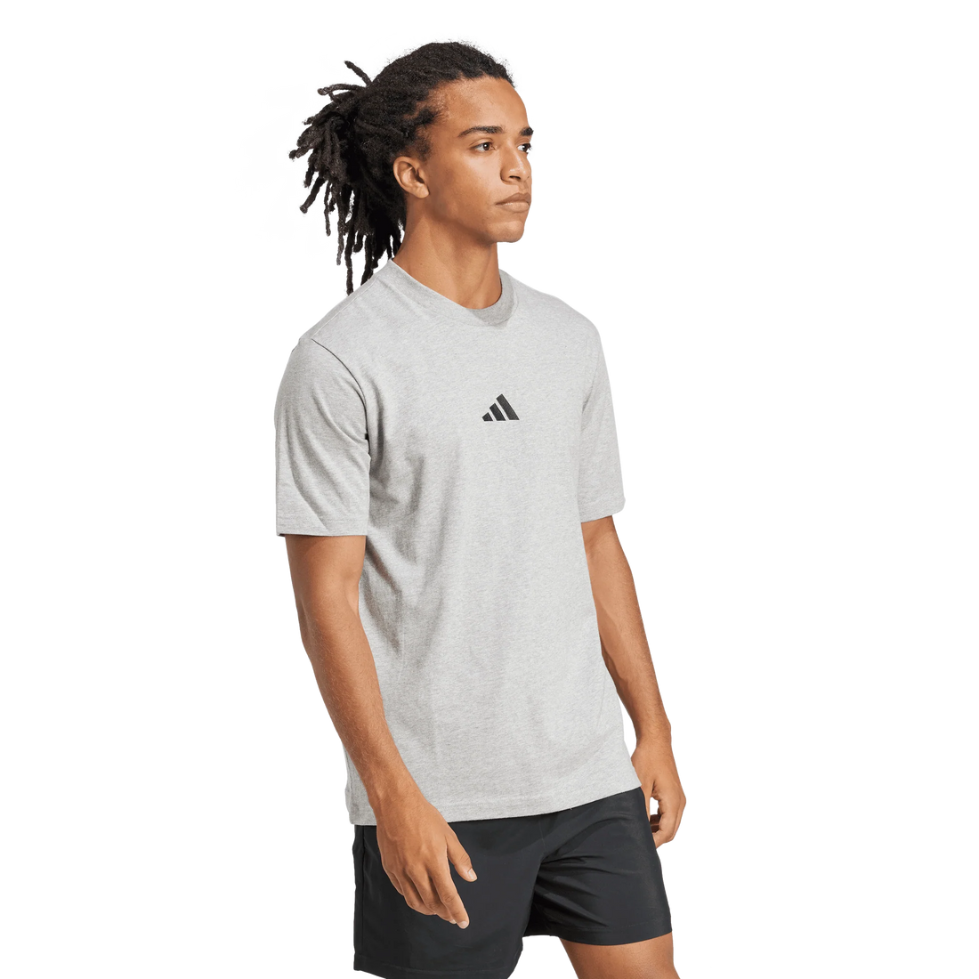 Adidas Grey Tshirt Mens Cotton Essentials