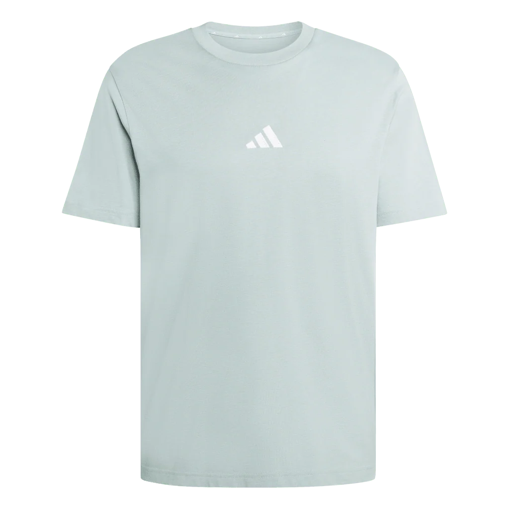 Light blue t-shirt with Adidas logo on a white background