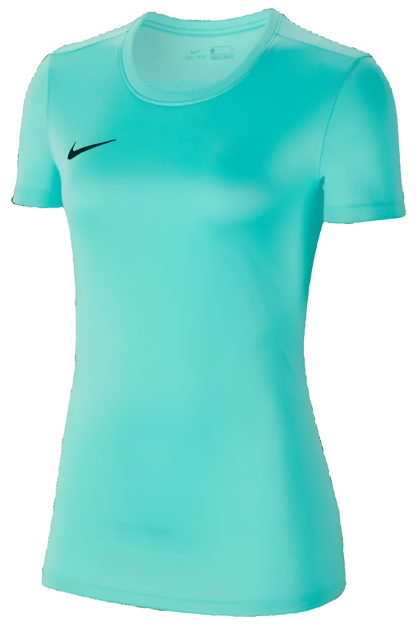 Turquoise t-shirt with Nike logo on a white background