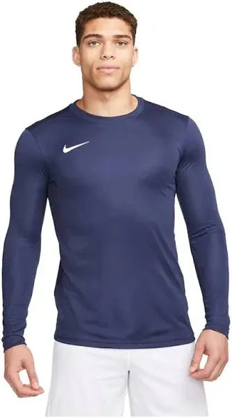 Nike Park VII Long Sleeve T-shirt – navy color variant with embroidered white swoosh.