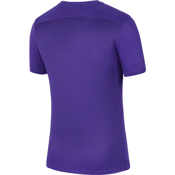 Back view of Nike Men's Park 7 Jersey in solid purple with classic athletic fit