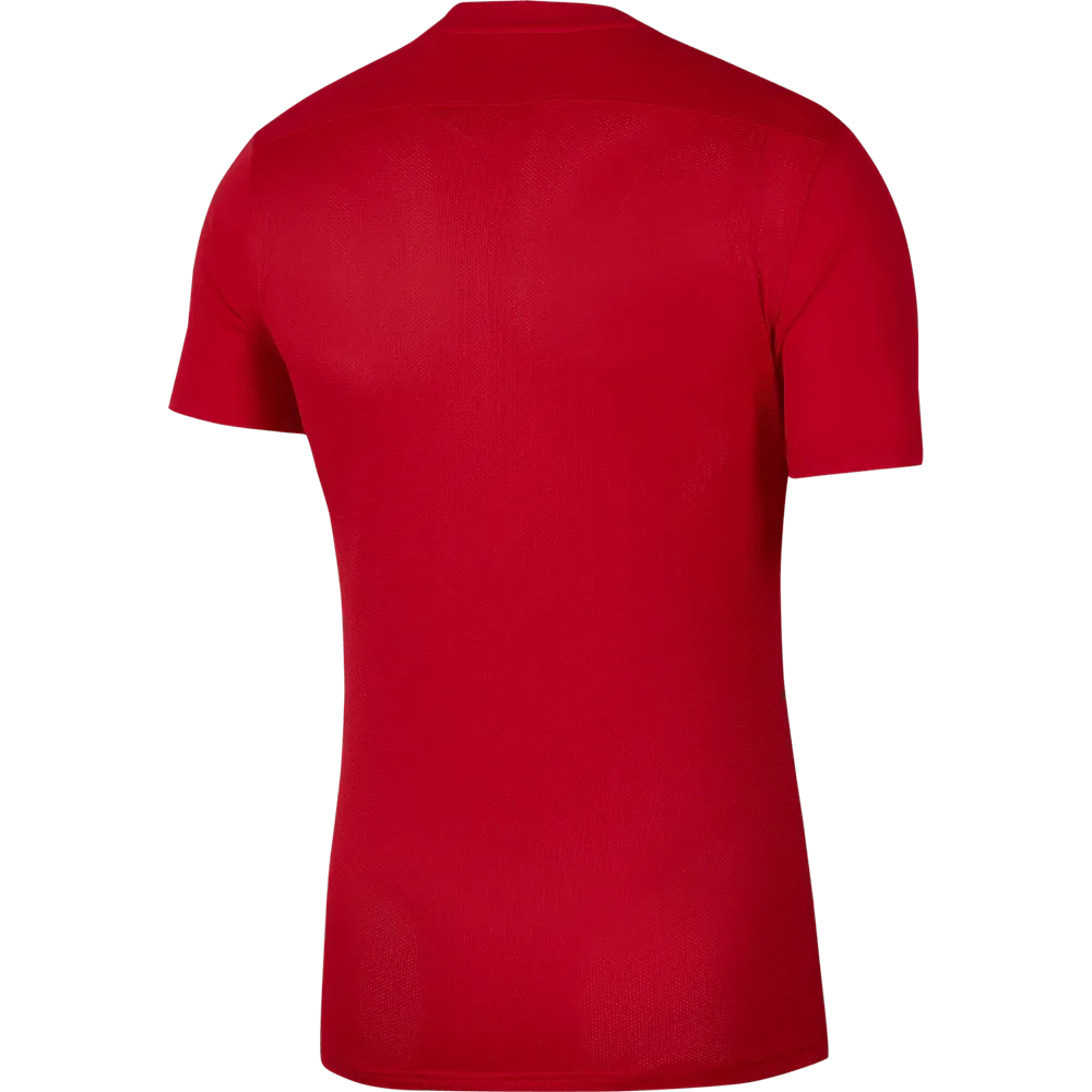 Back view of Nike Men's Park 7 Jersey in red with classic athletic cut