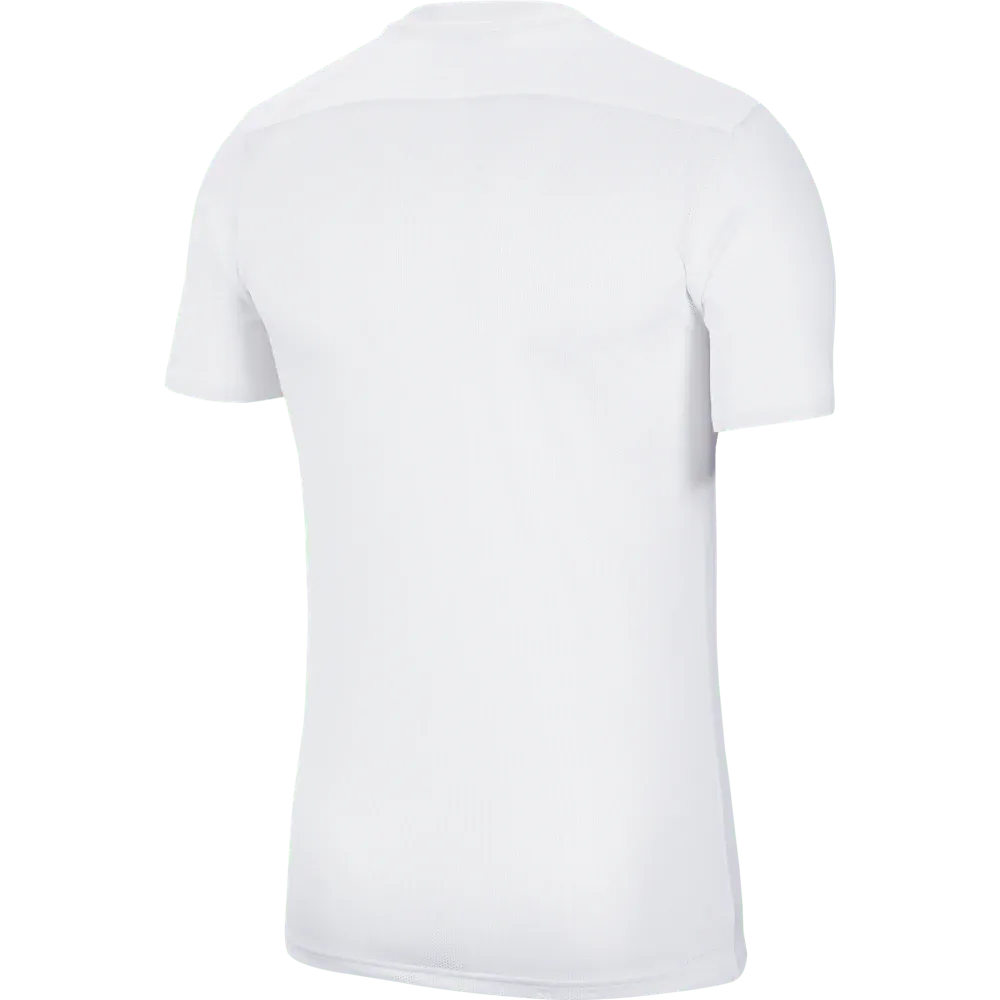 Back view of Nike Men's Park 7 Jersey in white with minimal seam design
