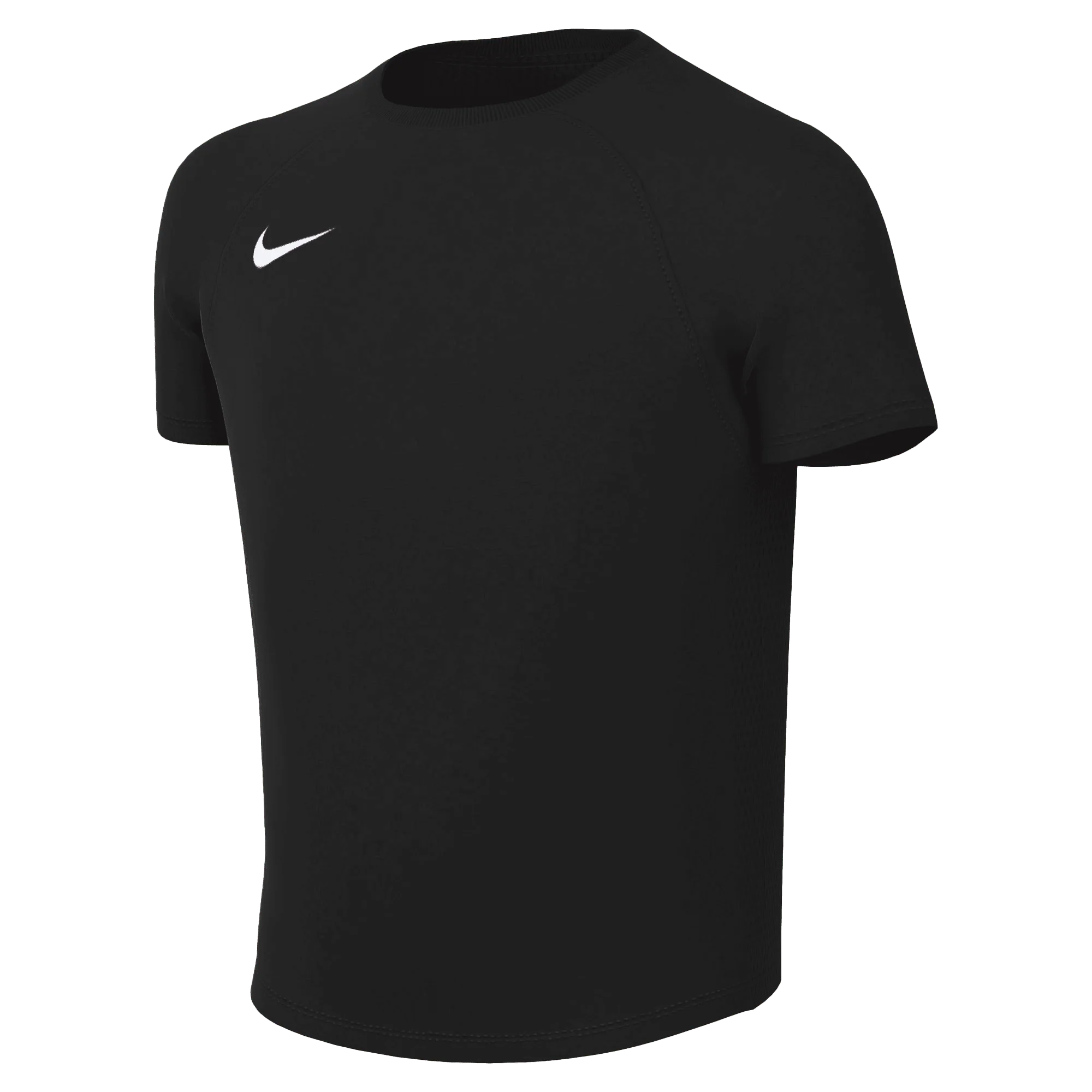 Black t-shirt with Nike logo on a white background