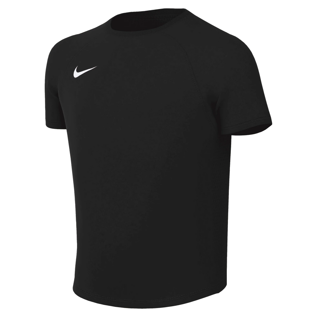 Black t-shirt with Nike logo on a white background