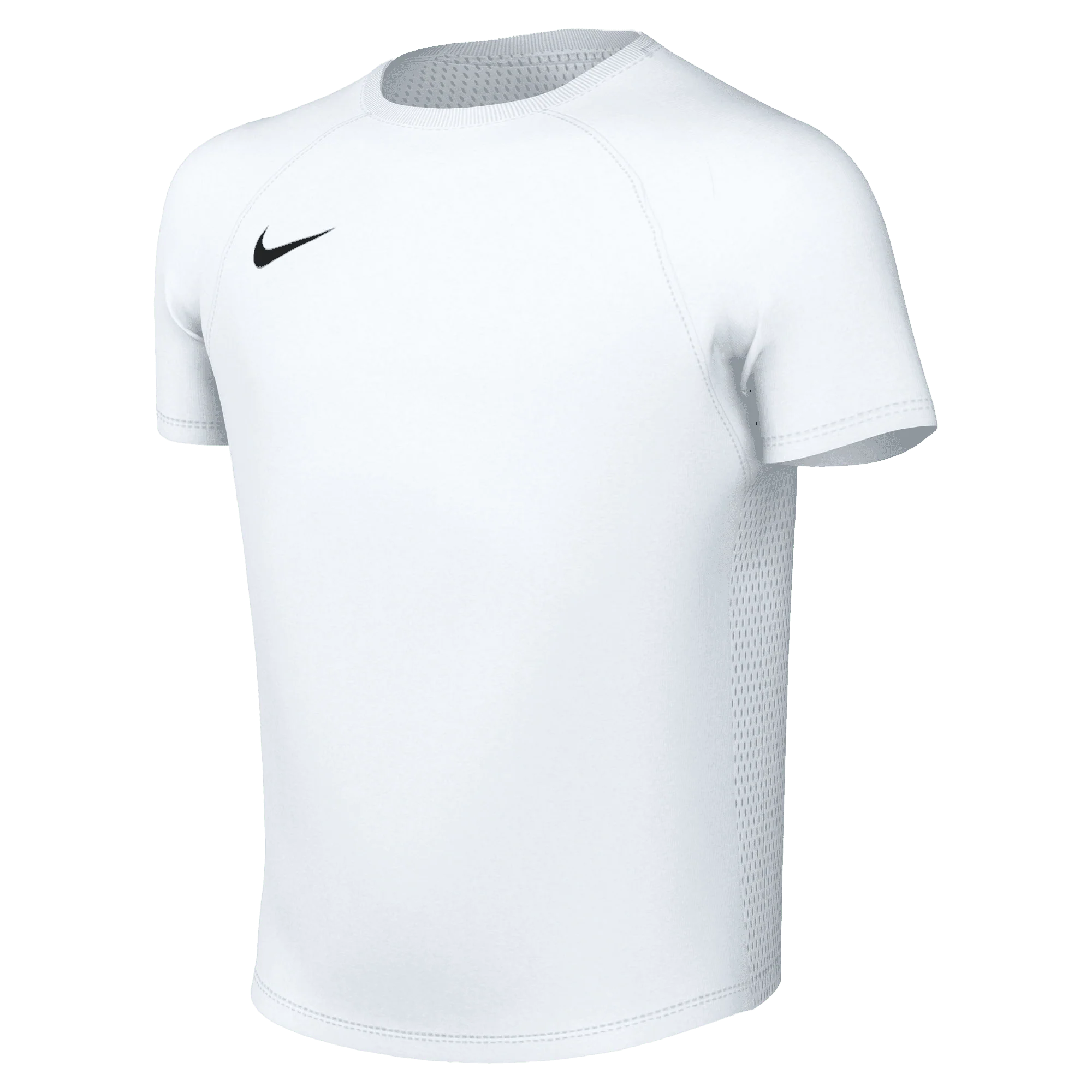 White t-shirt with Nike logo on a white background