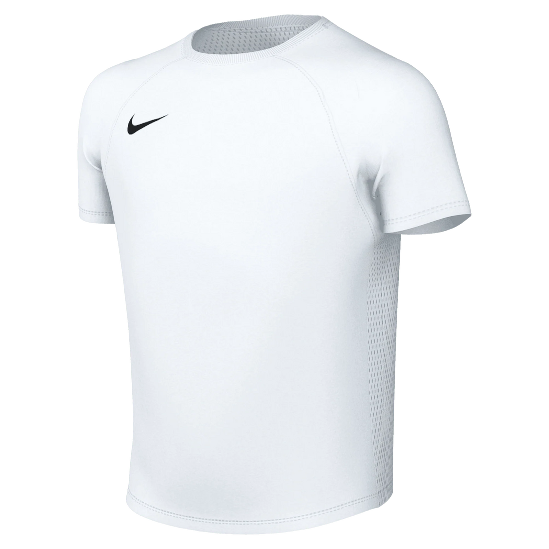 White t-shirt with Nike logo on a white background