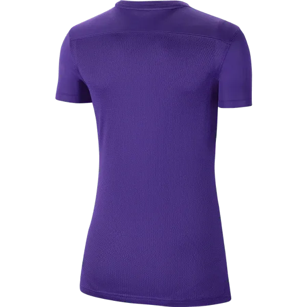 Back view of Nike Women's Park 7 Jersey in purple showing tailored fit
