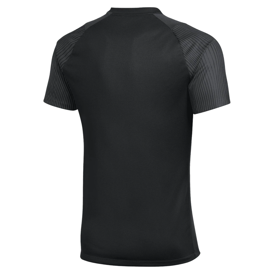 Nike Academy 2 Youth Jersey in black, back view with plain panel for custom names and numbers