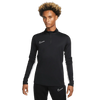 Male model wearing Nike Academy Pro Jacket in black with white Swoosh on chest