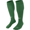 Pine Green Nike Classic II OTC Compression Socks with white swoosh logo – pair one