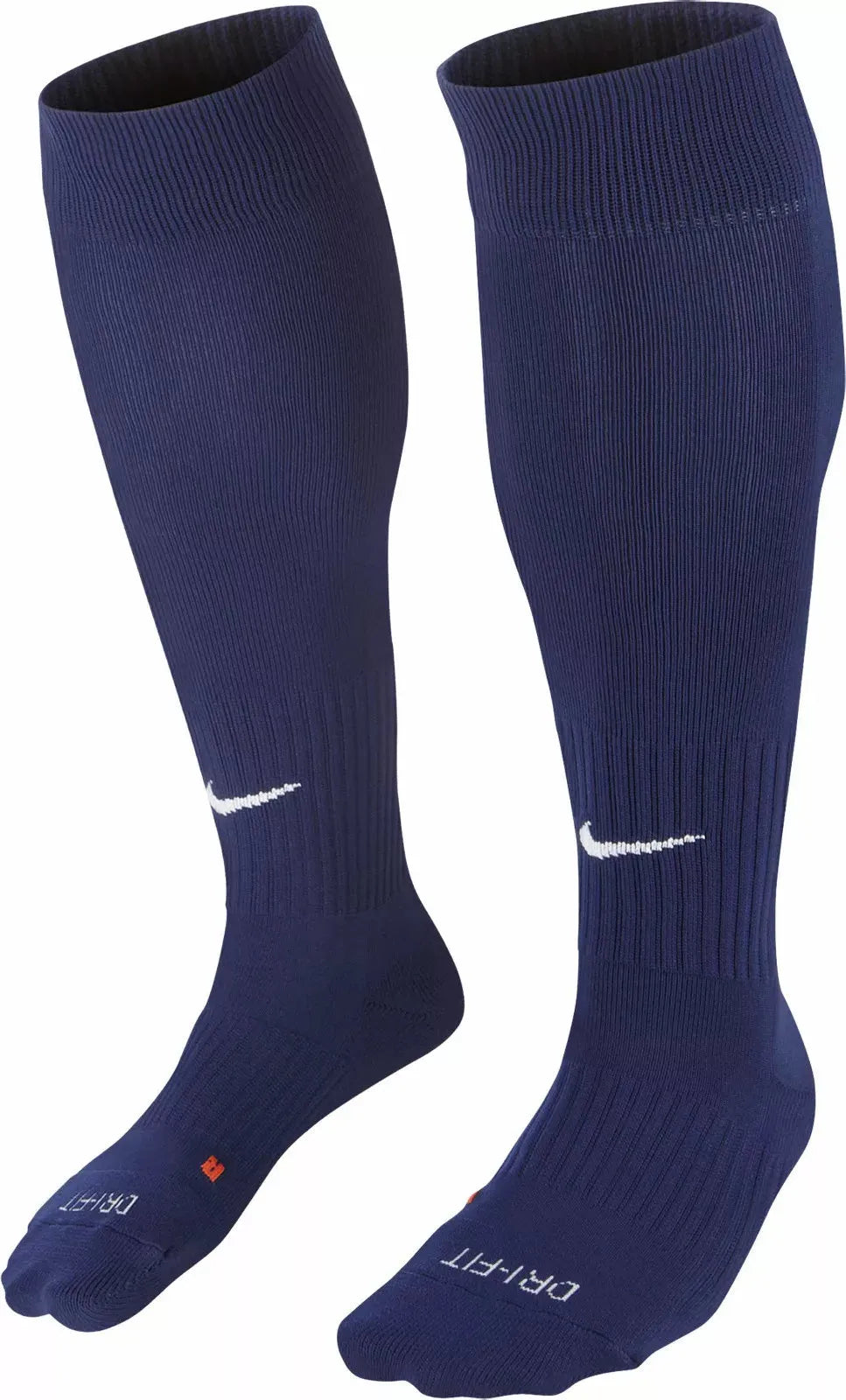 Navy Nike Classic II OTC Compression 
 Socks with white swoosh logo