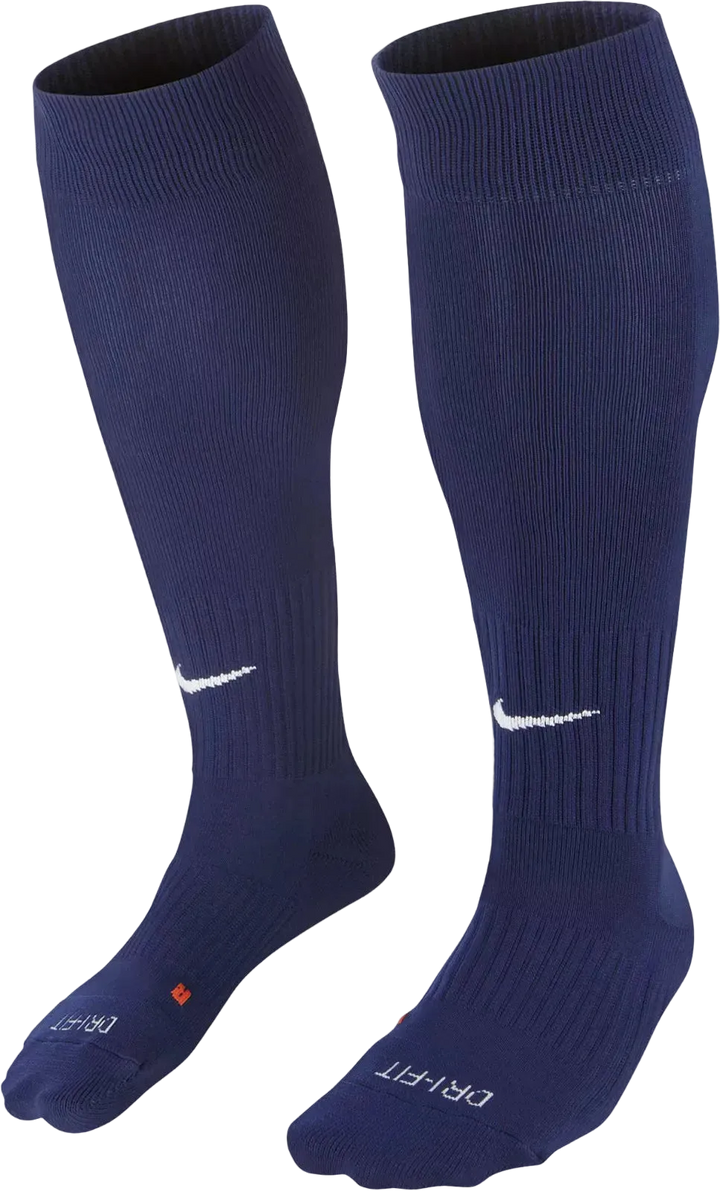 Navy Nike Classic II OTC Compression -  Socks with white swoosh logo