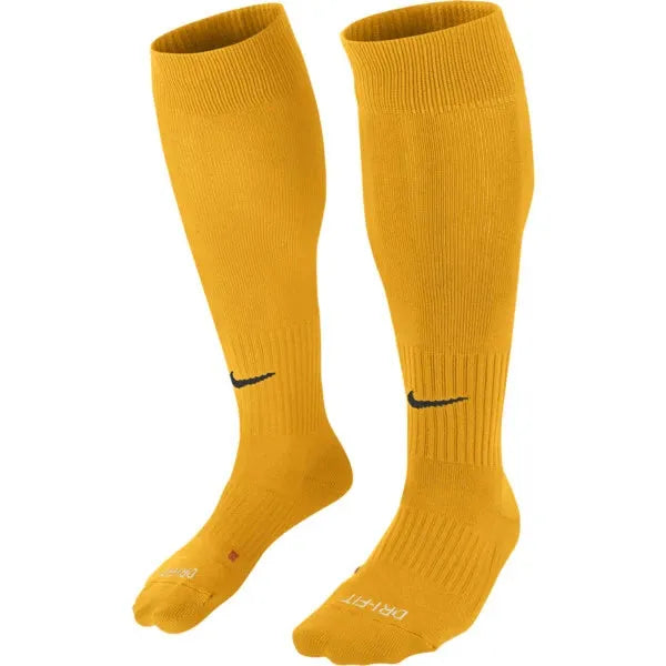 Gold/Yellow Nike Classic II OTC Compression  Socks with black swoosh logo