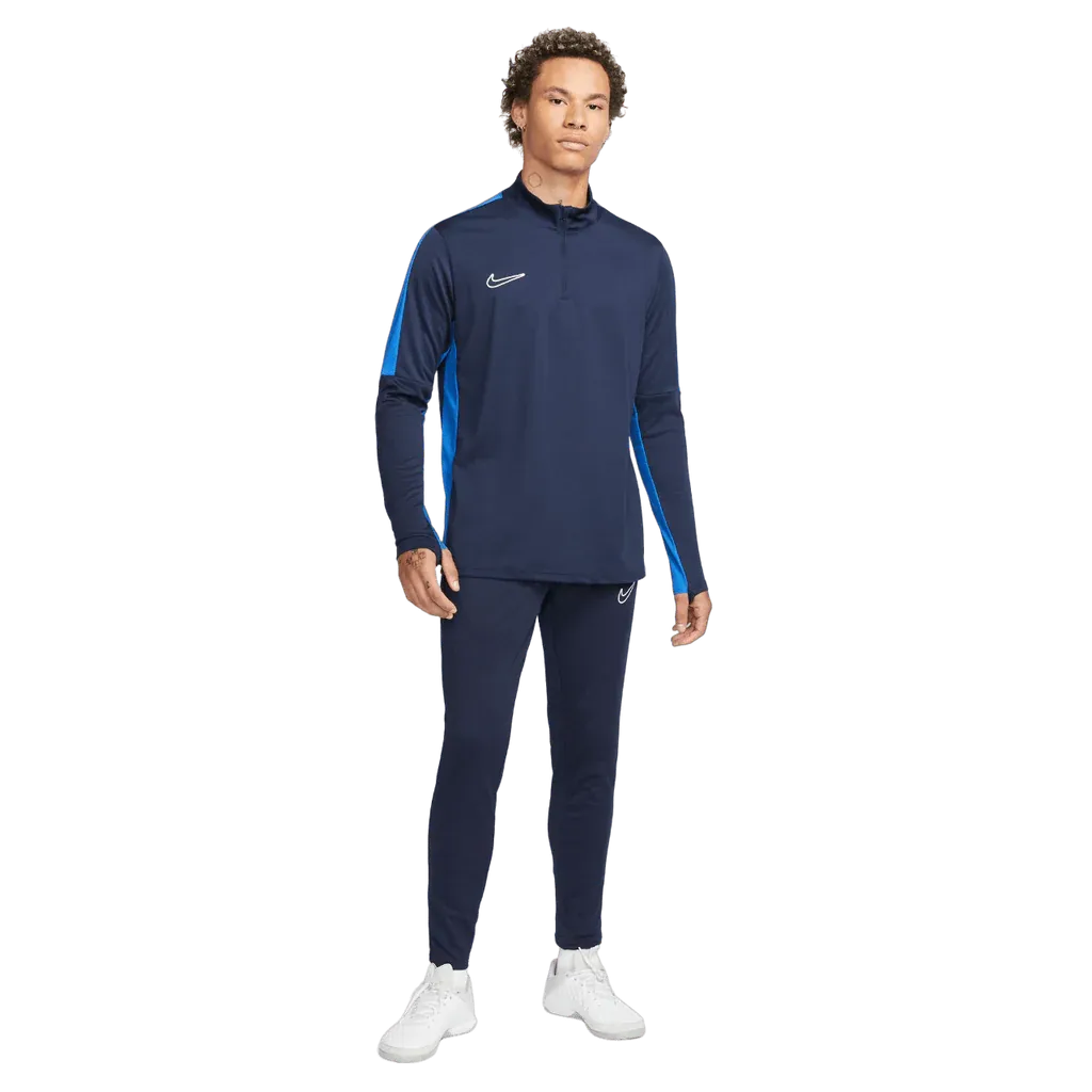 Nike Academy 23 Men’s Training Set – navy drill top with matching pants on model.