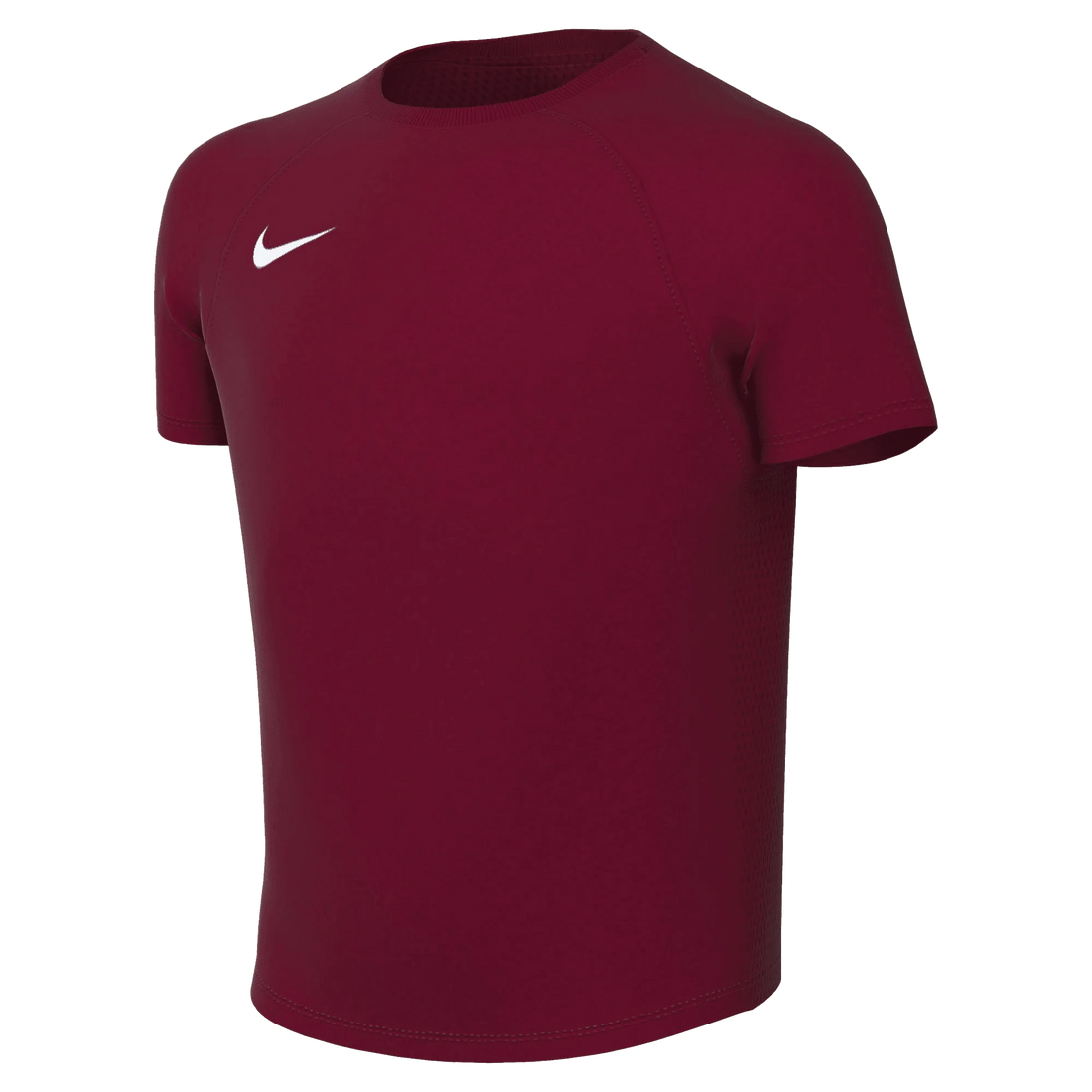 Maroon t-shirt with Nike logo on a white background