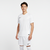 Person wearing Nike Park 8 Jersey in white, men's soccer jersey