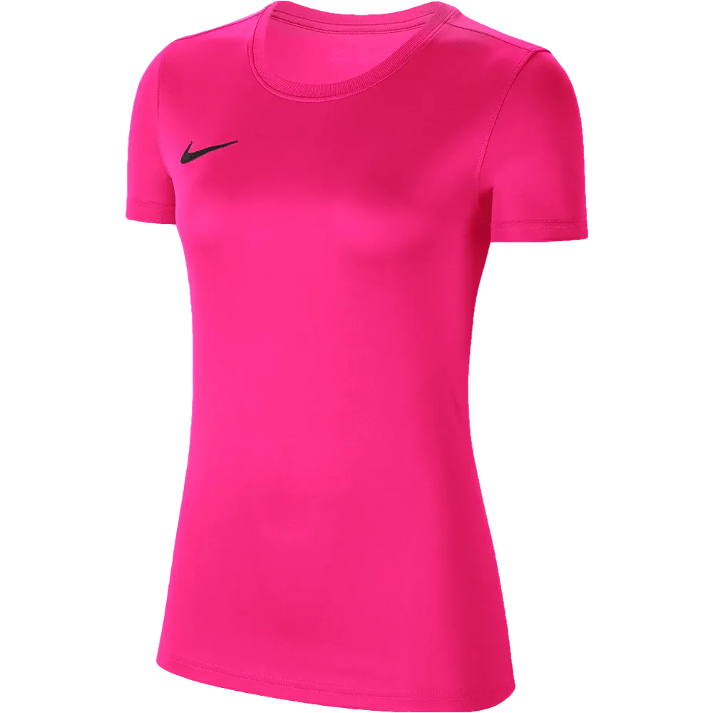 Pink t-shirt with Nike logo on a white background