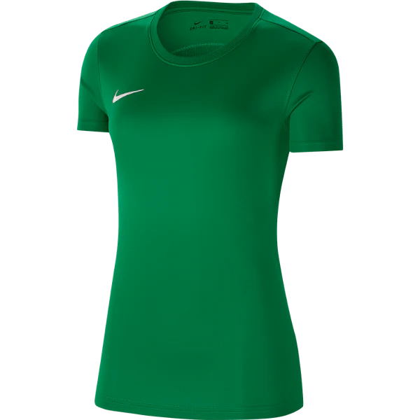 Nike Park 7 Green sports jersey with a logo on a white background