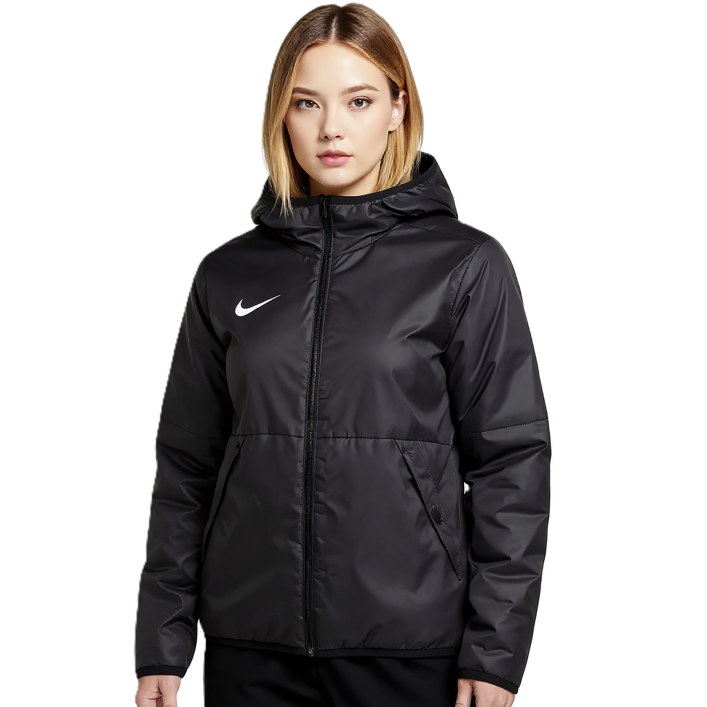 Person wearing Nike Therma Repel Jacket on a white background