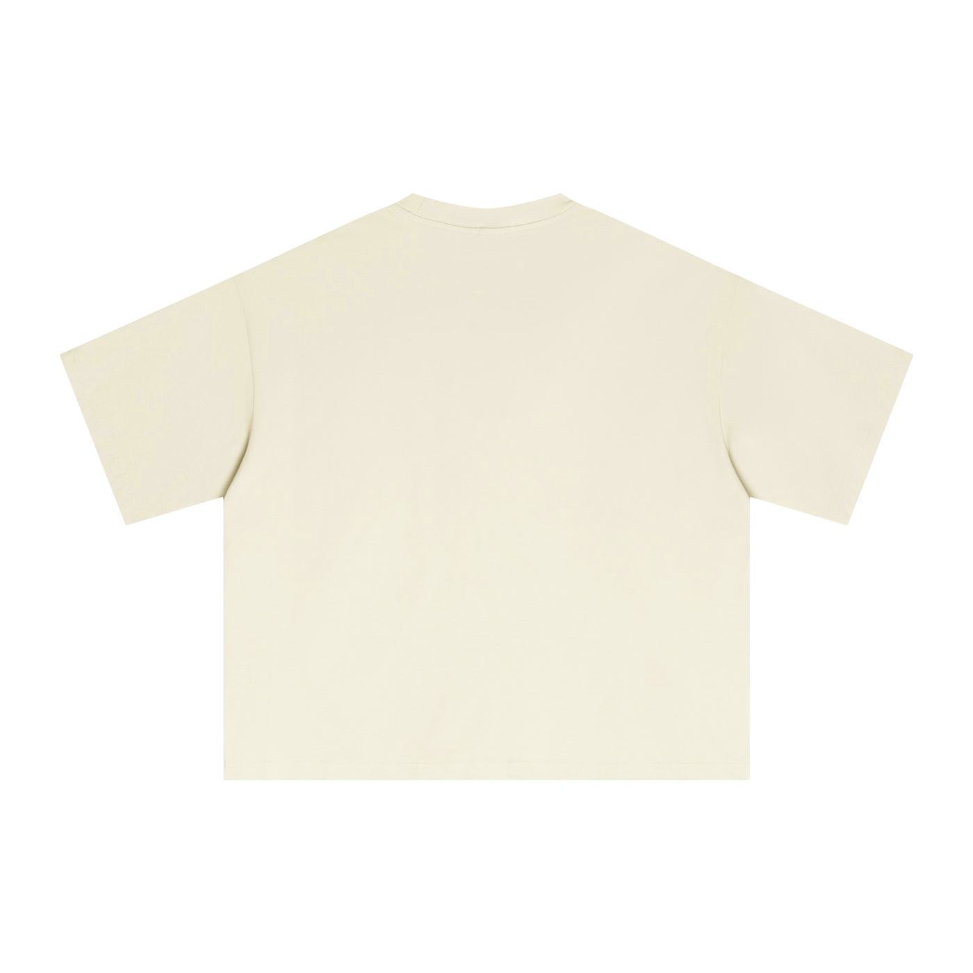 Empulse Running Man Sorona boxy tee in light apricot, plain back view