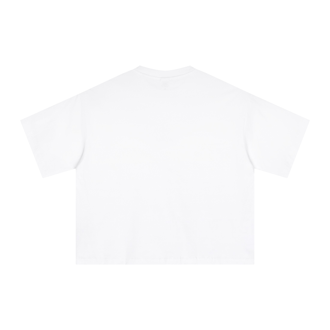 Empulse Running Man Sorona boxy tee in white, plain back view