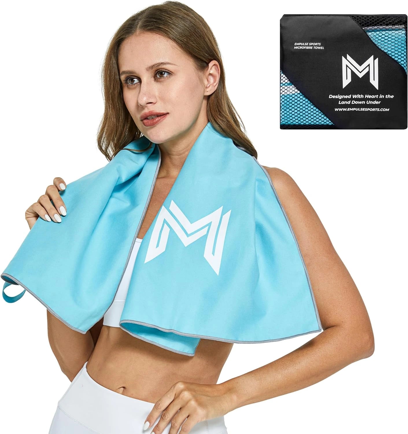 Gym Towel - Turqouise Drift