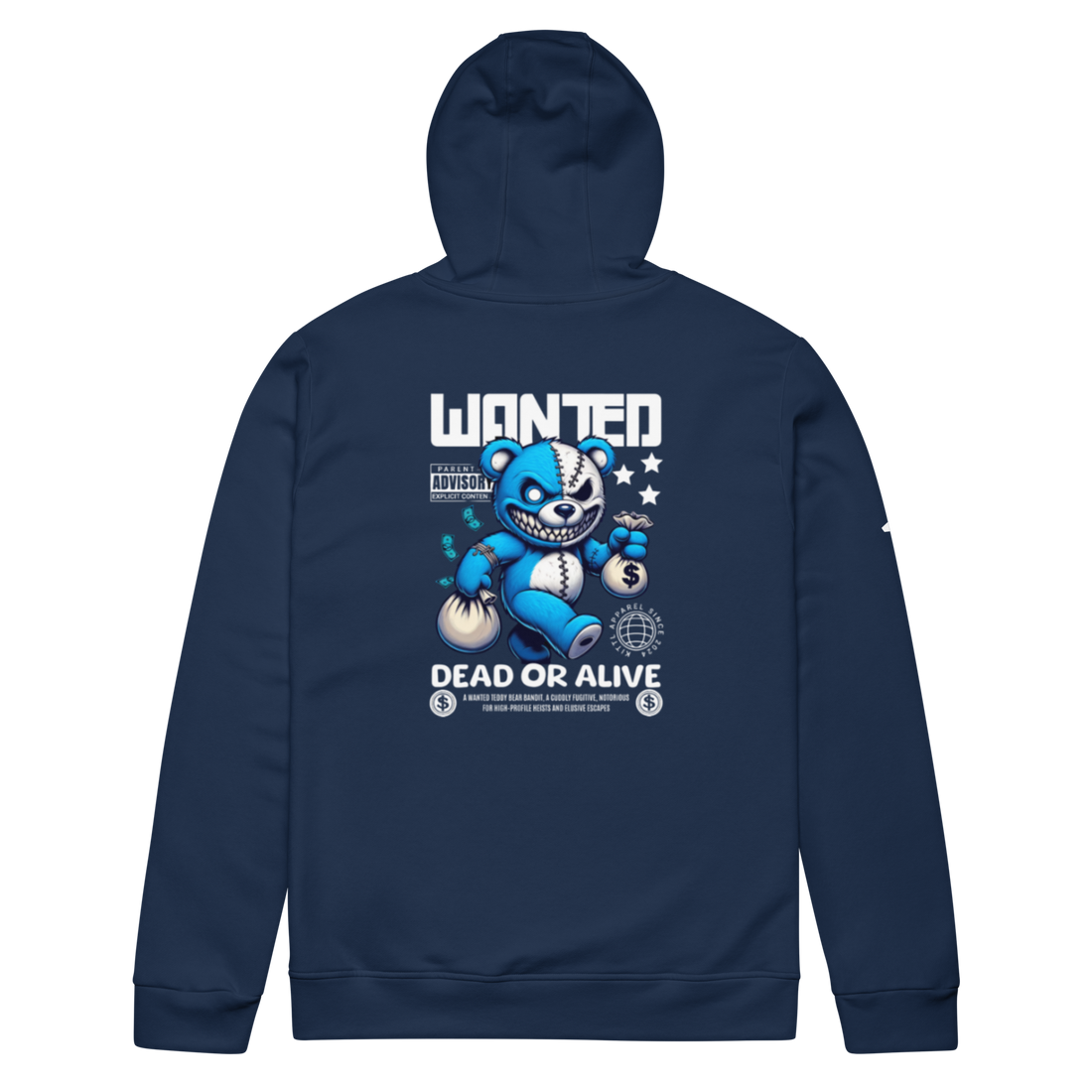 Back of navy Nike hoodie with EMPULSE® custom graphic design