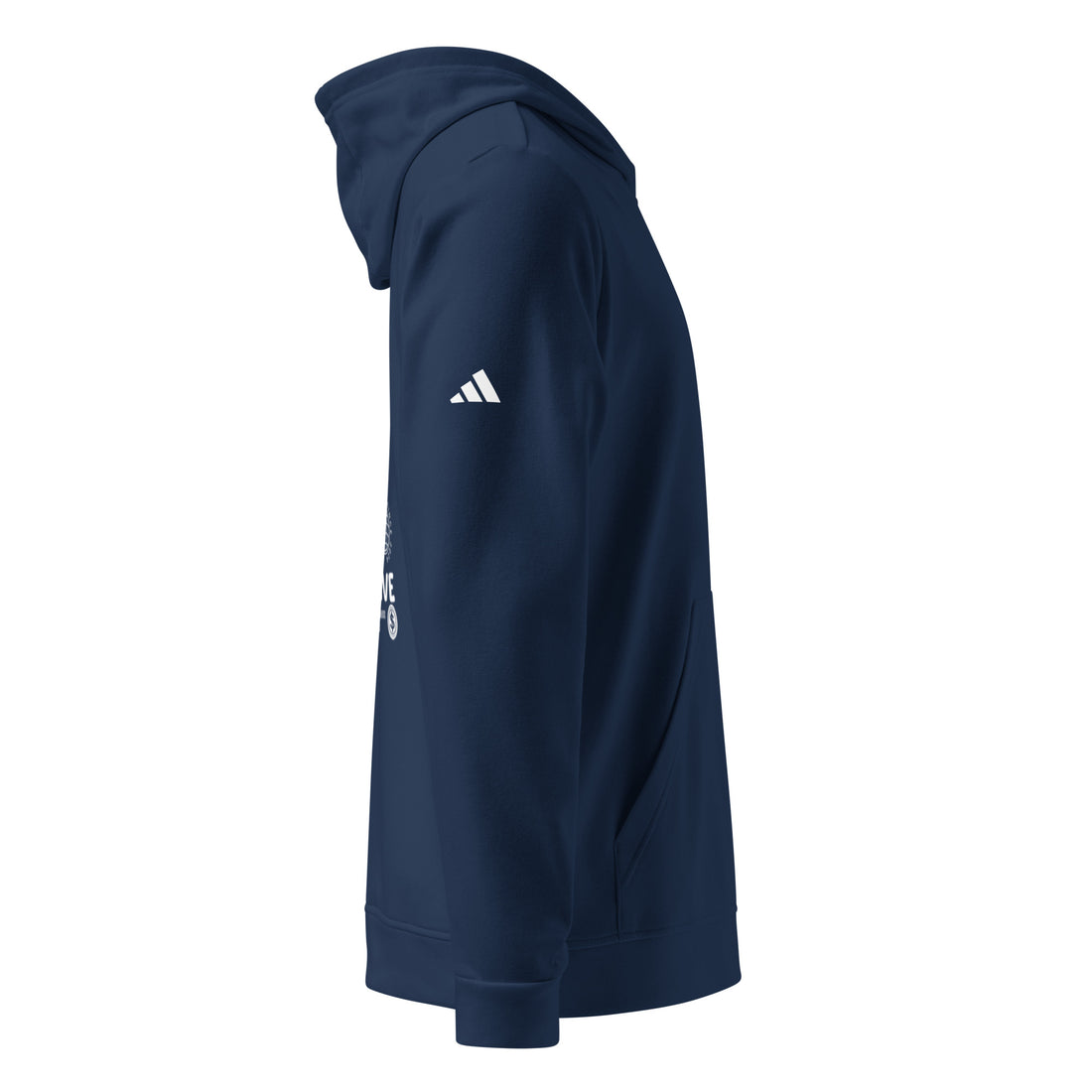 EMPULSE® x adidas Wanted Dead or Alive hoodie Navy, side product view left profile