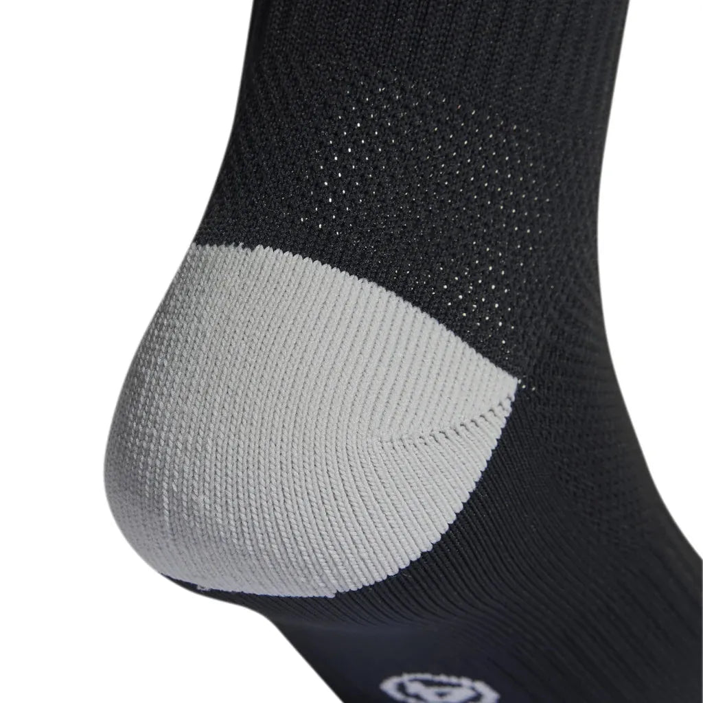 Heel padding detail of Adidas Milano 23 black compression socks